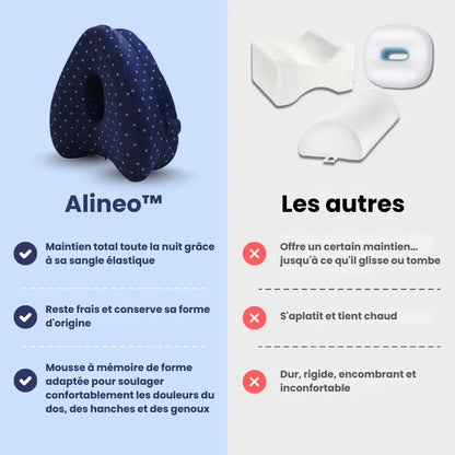Coussin de Soutien Alineo™ - Soulage les douleurs dorsales, les douleurs de hanche et la sciatique