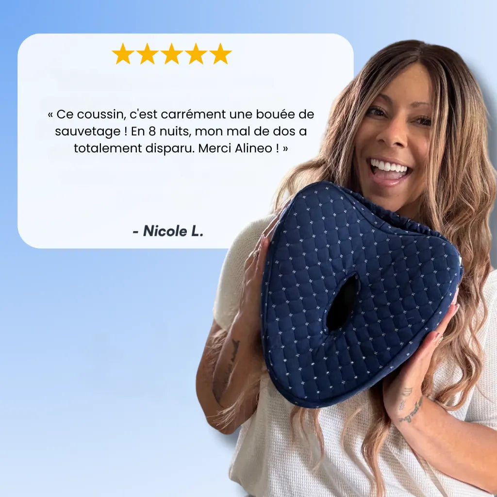 Coussin de Soutien Alineo™ - Soulage les douleurs dorsales, les douleurs de hanche et la sciatique