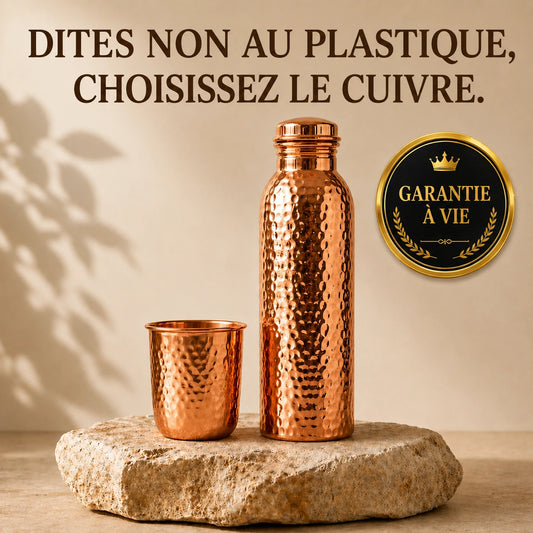 Aqua Pure™ — Gourde en Cuivre | Une eau purifiée naturellement, sans plastique
