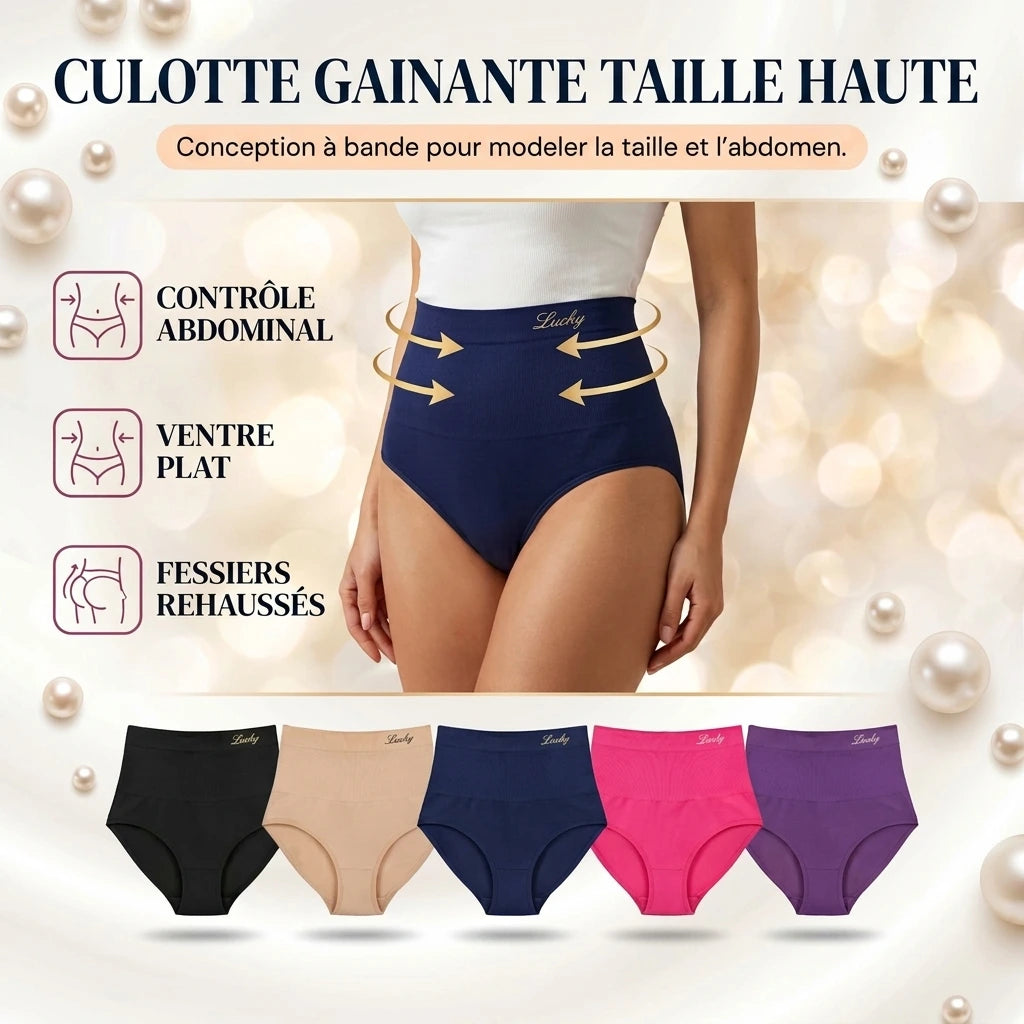 Culotte Gainante Taille Haute — Effet Ventre Plat Sans Coutures